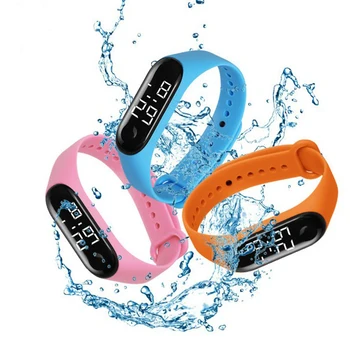 M3 Led reloj de Pulsera de Fitness de Color Inteligente en la Pantalla del Deporte de la Pulsera de Actividad que Ejecuta el Rastreador de Frecuencia Cardiaca para las Mujeres de los Hombres de Silicona Reloj de