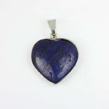1pc Natural de la Piedra Semi-preciosa de colores de Amor en forma de Corazón para la Fabricación de Joyas hechas a Mano DIY Collar de la Aleación de Cristal Colgante de los Accesorios