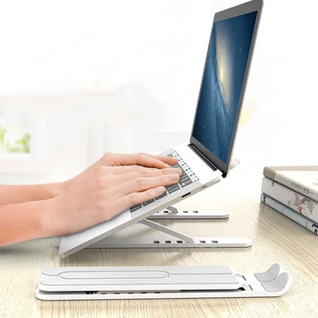 Soporte portátil para MacBook Pro de Aire Portátil de Aire de iPad Plegable de la Aleación de Aluminio Portátil Titular de Soporte de ordenador Portátil soporte para Notebook