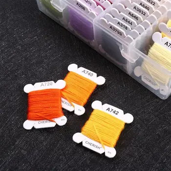 1 Caja de 80 Colores de Bordado de Hilo Hilo Hilo Hilo de Coser Máquina de Coser Hilo para DIY Costura de Uso