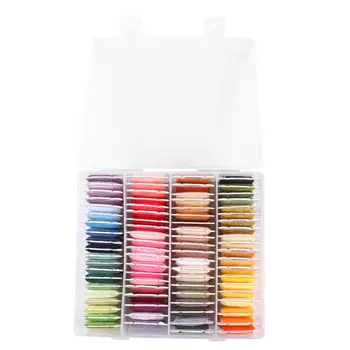1 Caja de 80 Colores de Bordado de Hilo Hilo Hilo Hilo de Coser Máquina de Coser Hilo para DIY Costura de Uso