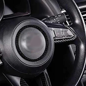 Accesorios para el coche, Interiores en Fibra de Carbono de Dirección Botón de la Rueda de Lentejuelas Cubierta Decorativa, para Mazda 3 6 Cx-4 Cx-5 CX-9