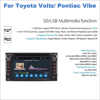 Liandlee Android Para Toyota Voltz / Para Pontiac Vibe 2002~De 2004, de la Radio del Coche de CD Reproductor de DVD de GPS Navi Mapas de la Cámara OBD TV de Pantalla HD