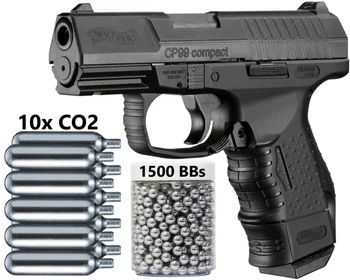 Walther cañón Corto Cp99 Compact Pistola de Aire 10Co2, 1500 Canicas Foto de la Versión de Metal de Estaño Señal