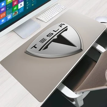 Lindo Tesla Logotipo 90x40cm XXL de Goma Super Grandes, PC Alfombrilla Gamer Gaming Mouse Pads XL Escritorio de Teclado Alfombrilla para Ordenador Portátil Mat