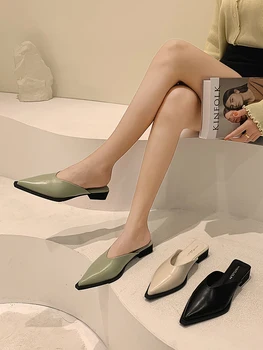 La primavera 2021 nueva moda casual de tacón bajo señalado temperamento exterior zapatillas