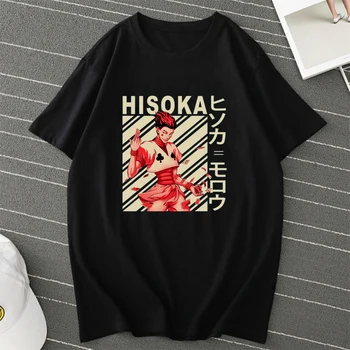 Hunter X Hunter Anime Mens T Shirt Tops Camisetas Killua Zoldyck Diablo De Los Ojos Teeshirt Tops De Manga Corta Casual Hombres Camiseta De Ropa Masculina