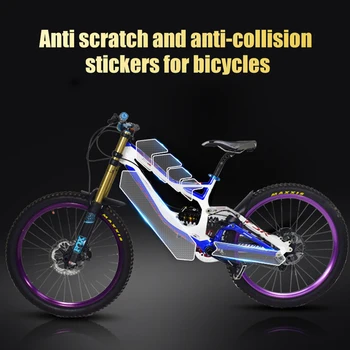 La película etiqueta de Bicicletas Parche de Protección de 3D cuadro de Bicicleta de Carretera Pegatinas Claro Extraíble MTB cuadro de la Bicicleta de la Guardia Protector