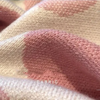Corea chándal Perla Abalorios de manga larga Suéter Tops + Harem Trajes de Pantalón de Primavera de Punto de Amor pinted 2 Pieza de los Conjuntos de Trajes de las Mujeres