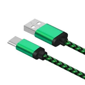 UGI 1M 2.4 Verde de Nylon Trenzado Rápido de Carga Rápida USB Tipo C C Magnético Cable de la Fecha de Sincronización Para Samsung Xiaomi RedMi Huawei Pixel