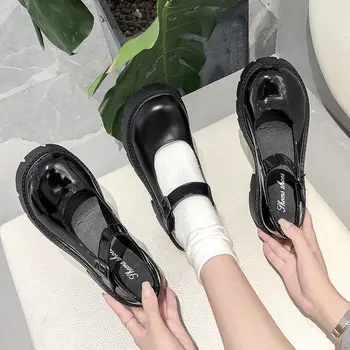 De Estilo Japonés De Los Zapatos De Mary Jane De La Vendimia De Las Niñas Zapatos De Tacón Alto De La Plataforma De Los Zapatos De Los Estudiantes Universitarios Zapatos Negros De Lolita Zapatos De Las Mujeres