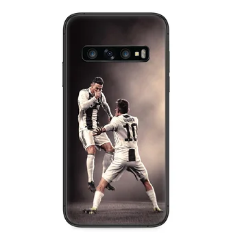 Ronaldo Futbol CR7 fútbol de la caja del Teléfono Para Samsung Galaxy S 10 20 3 4 5 6 7 8 9 Plus E Lite Uitra negro hoesjes pintura shell
