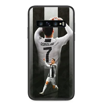 Ronaldo Futbol CR7 fútbol de la caja del Teléfono Para Samsung Galaxy S 10 20 3 4 5 6 7 8 9 Plus E Lite Uitra negro hoesjes pintura shell