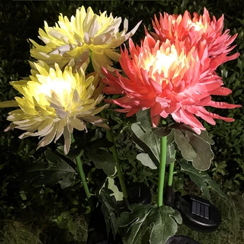 3pcs Accionado Solar del Jardín del LED de la Lámpara en Forma de Flor Ornamento de Césped al aire libre Impermeable de la Vía Patio Patio de la Lámpara de la Boda Decoración de la Luz#567