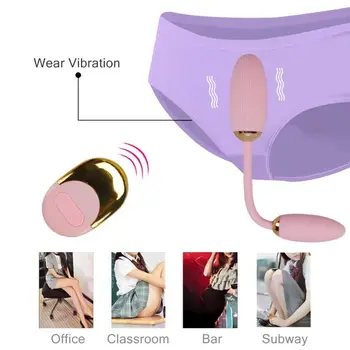 Fidget Juguete de Doble final Inalámbrico de Control Remoto Huevo Vibrador Vaginal Bola Estimulador de Clítoris Potente Adulto Juguetes Sexuales Para la Mujer