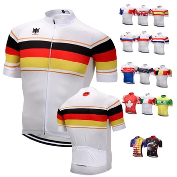Jersey de ciclismo para Hombre MTB Tops Camisa Moto Francia Italia países Bajos, Chile, España, Bélgica, Eslovaquia, Brasil, Canadá, Alemania CD8085