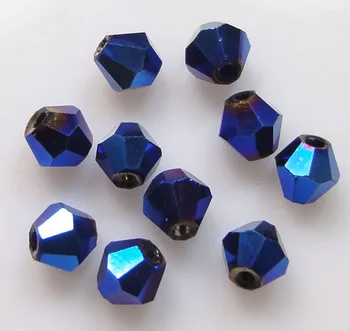 Metal Azul 8mm 144pcs/Lote Chino Cristal de Calidad Superior Bicone Perlas de Envío Libre