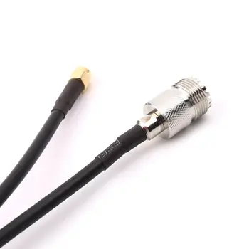 UHF SO239 Hembra SMA Macho Recto RG58 Cable Flexible Coaxial RF Cables del conjunto de la