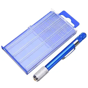 Azul Mini de Metal de la Mano de la Torcedura de Taladro de Perforación Manual de Nogal Herramienta de Artesanías Bits Micro Taladro Modelo de Talla H9A3