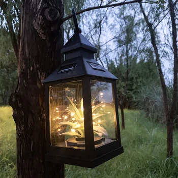 Linterna Solar de la Luz Creativa de la Planta de la prenda Impermeable de la Lámpara de Decoración para el Colgante al aire libre de la Decoración del Jardín de la Vía Patio Patio Paisaje