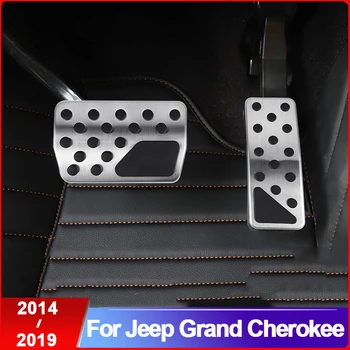 Para Jeep Grand Cherokee-2016 2017 2018 2019 2020 Coche Acelerador De Pedal De Freno Reposapiés Pedal Pad Sin Taladro Accesorios De La Cubierta De