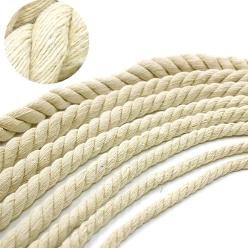 10M Macrame Cuerda de Trenzado Cadena de Cordón de Algodón De Mano Beige Natural de la Cuerda de BRICOLAJE en Casa de la Boda Accesorios de Regalo
