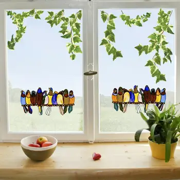 La Calcomanía de pared Delicado Manchadas de Aves Diseño de PVC 3D de dibujos animados Patrón de la etiqueta Engomada de la Ventana