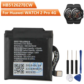 Original de la Batería del Reloj Para Huawei Watch2 Pro 4G EO-DLXXU Porsche Design WatchGT FTN-B19 HB512627ECW Batería de 420mAh