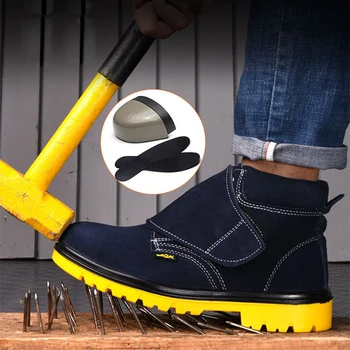 A Prueba de chispas de Seguridad Botas de Trabajo de los Hombres Zapatos de Protección Botas de Trabajo Para los Hombres Indestructible Zapatos de Seguridad Para los Hombres Anti-Puñalada Botas