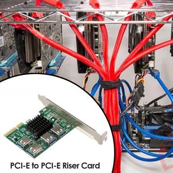 PCI-E PCI-E de la tarjeta Vertical de la Tarjeta de Adaptador de SATA de la caja 1 Turno 4 Ranura PCI-Express de 1x a 4x, 16x, USB 3.0 Vertical de Multiplicador de la Tarjeta de Convertidor de