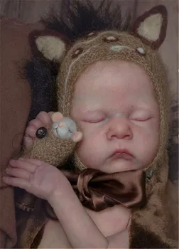 Nueva Hermosa 16inch Reborn Doll Kit de Pip salas para niños prematuros Tamaño Completo de Brazos y Piernas enteras Bebé para Dormir sin terminar de la Muñeca de las Piezas de Diy Muñecas