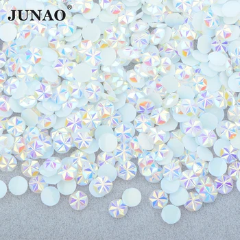 JUNAO 500Pcs 5mm Negro AB Cristales de Flores de diamantes de imitación de Resina de Apliques de Strass Cara de Uñas Piedras No Revisión de un Álbum de Perlas