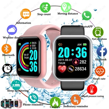 2020 Los Relojes Inteligentes Hombres Mujeres D20 Smart Watch Monitor De Presión Arterial De Los Deportes De La Aptitud De La Pulsera Smartwatch De Apple, Android De Xiaomi